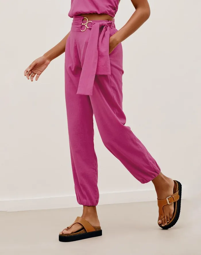Women ViX Paula Hermanny Bottoms Kira Pants 8211 Bubblegum