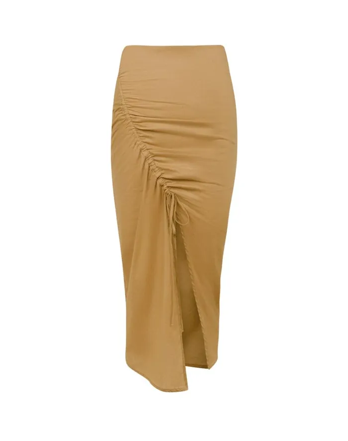 Women ViX Paula Hermanny Bottoms Misa Midi Skirt 8211 Walnut