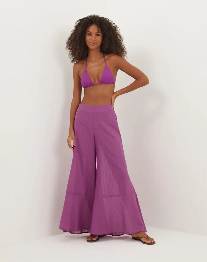 Women ViX Paula Hermanny Cover Ups Getty Pants 8211 Berry Burst