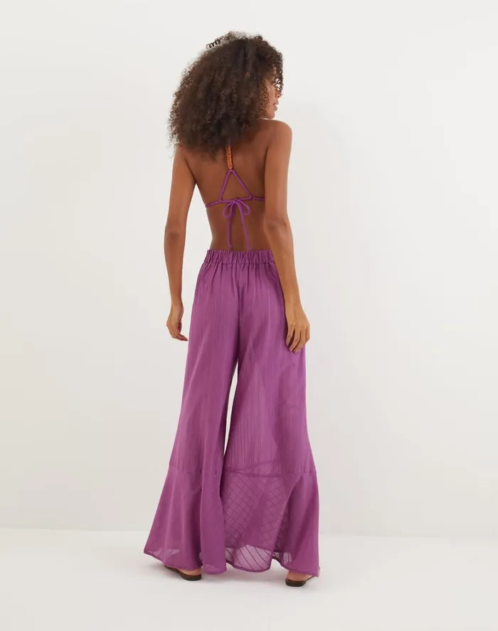 Women ViX Paula Hermanny Cover Ups Getty Pants 8211 Berry Burst