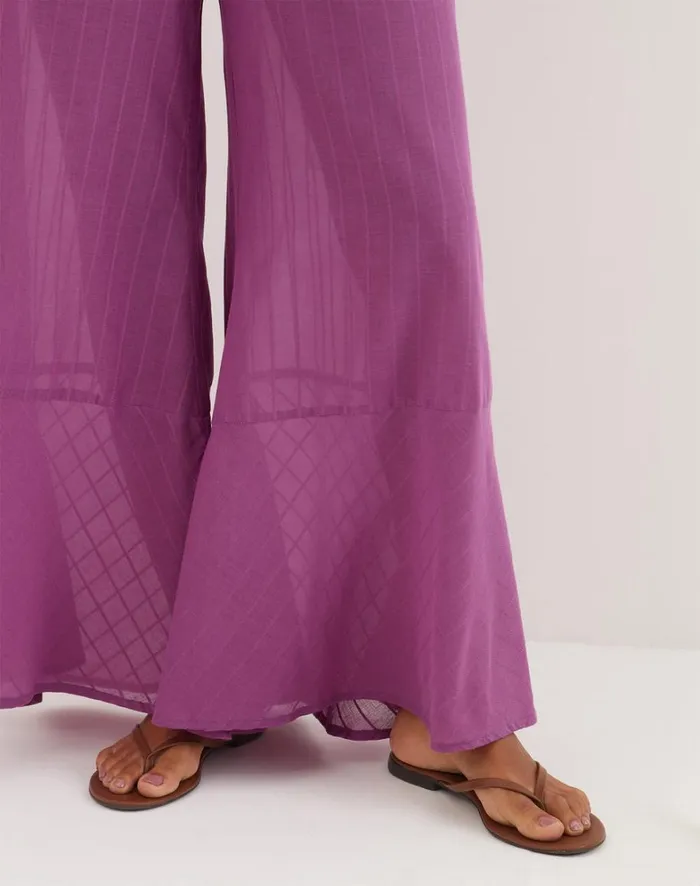 Women ViX Paula Hermanny Cover Ups Getty Pants 8211 Berry Burst