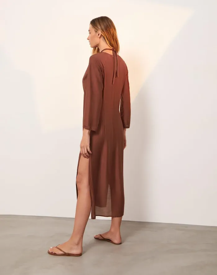 Women ViX Paula Hermanny Cover Ups Julie Long Cover Up 8211 Nutshell