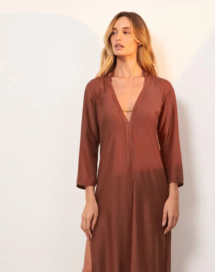 Women ViX Paula Hermanny Cover Ups Julie Long Cover Up 8211 Nutshell
