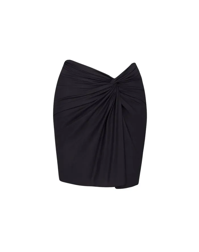 Women ViX Paula Hermanny Cover Ups Karen Mini Pareo Skirt 8211 Black