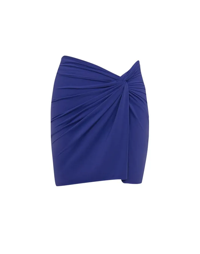 Women ViX Paula Hermanny Cover Ups Karen Mini Pareo Skirt 8211 Lazuli