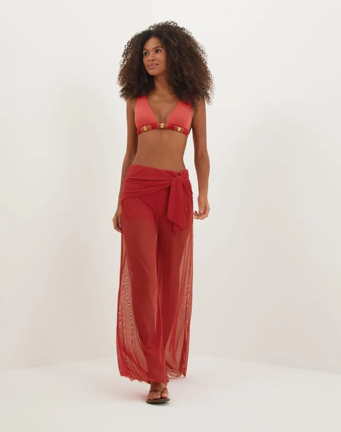 Women ViX Paula Hermanny Cover Ups Nivea Pants 8211 Raspberry