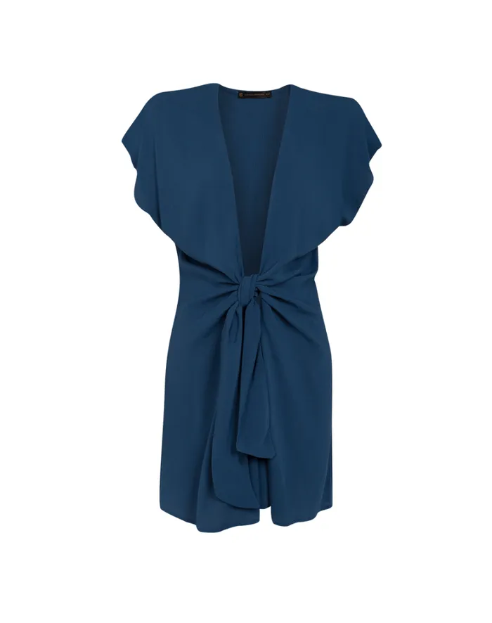 Women ViX Paula Hermanny Cover Ups Sasha Short Cover Up 8211 Blue Grey