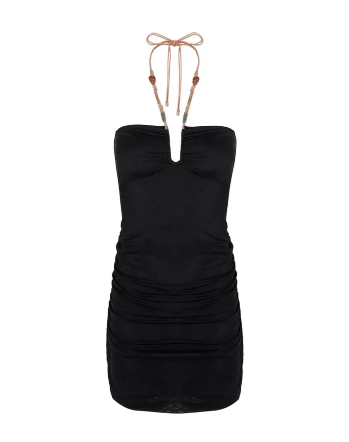 Women ViX Paula Hermanny Dresses Kalina Short Dress 8211 Black