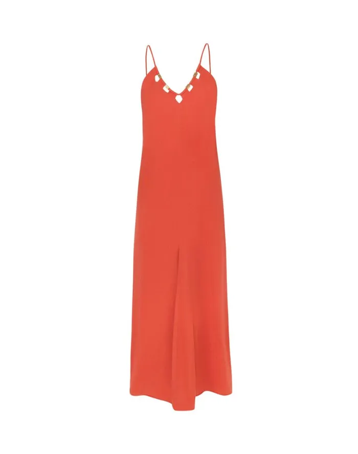 Women ViX Paula Hermanny Dresses Zima Long Dress 8211 Brick