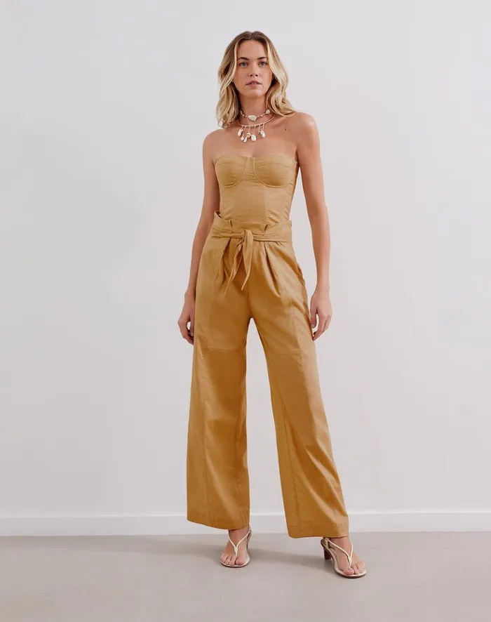Women ViX Paula Hermanny Matching Sets Domenique Pants 8211 Walnut