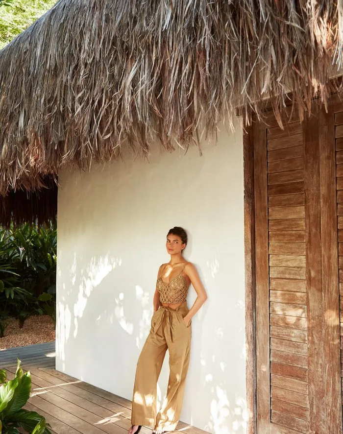 Women ViX Paula Hermanny Matching Sets Domenique Pants 8211 Walnut