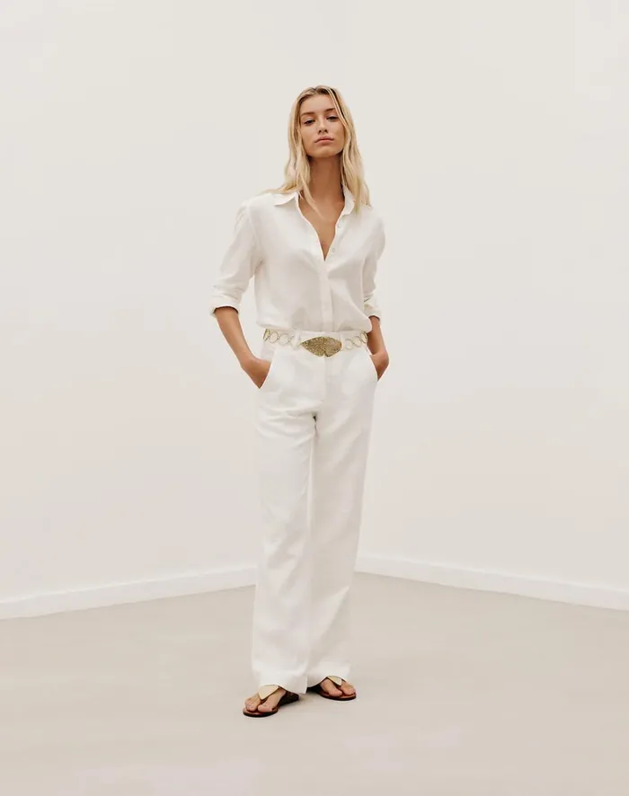 Women ViX Paula Hermanny Matching Sets Jaque Long Sleeve Blouse 8211 Off White