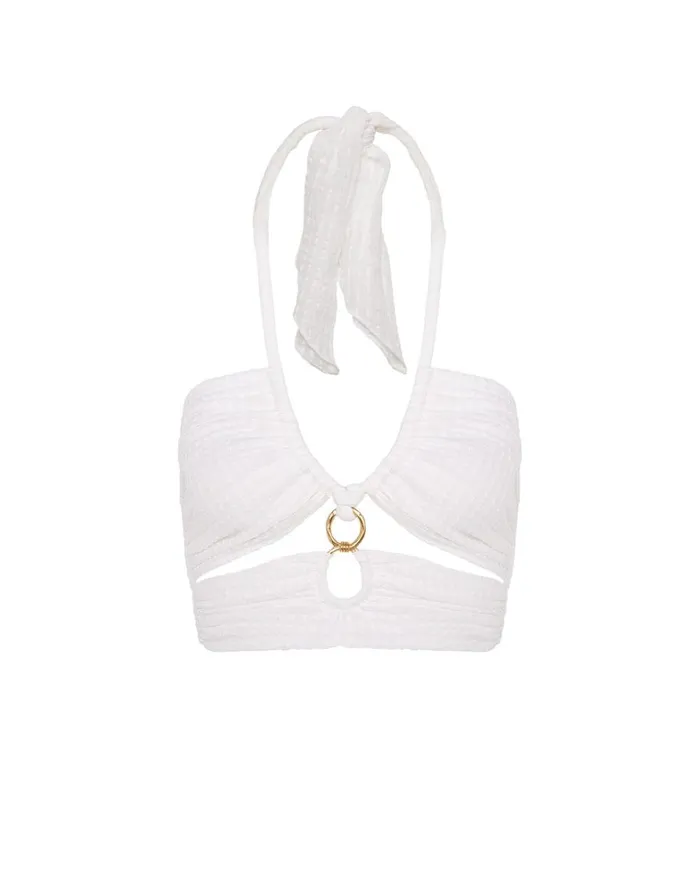 Women ViX Paula Hermanny Matching Sets Marge Detail Top 8211 Off White