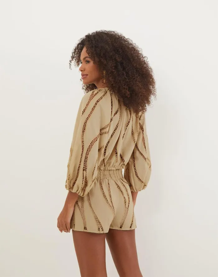 Women ViX Paula Hermanny Tops Babi Blouse 8211 Santal