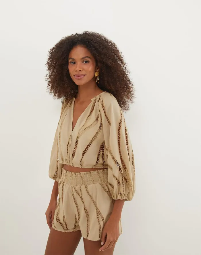 Women ViX Paula Hermanny Tops Babi Blouse 8211 Santal