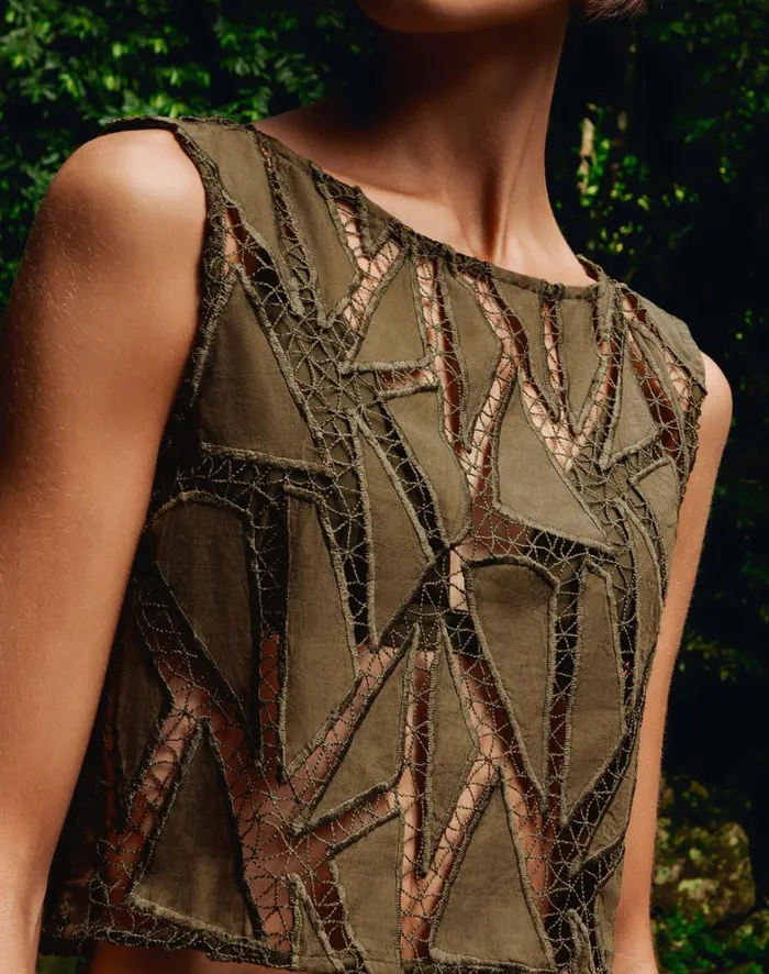 Women ViX Paula Hermanny Tops Elara Blouse 8211 Evergreen