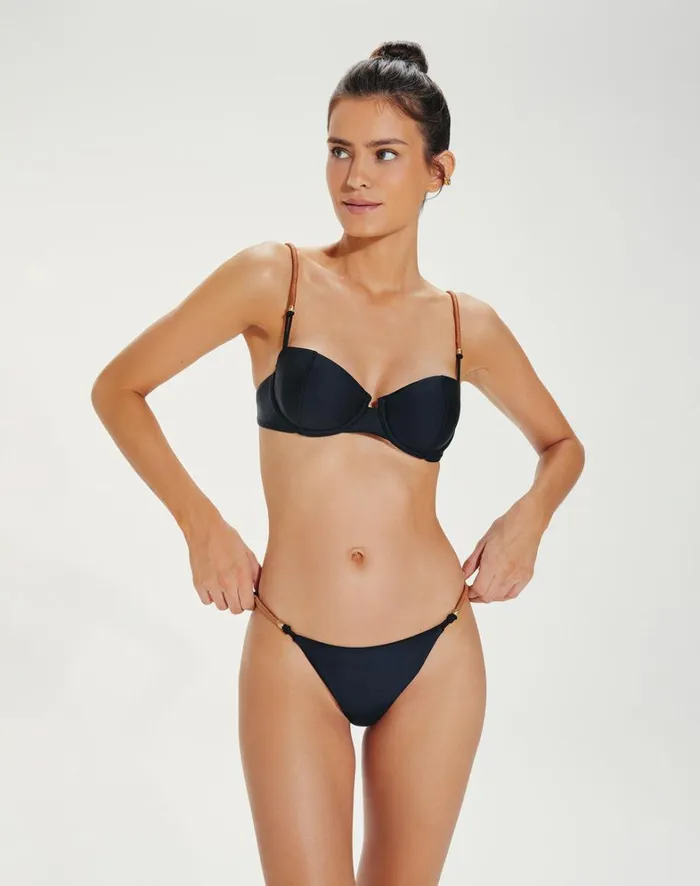 Women ViX Paula Hermanny Tops Elis Nissi Top 8211 Black