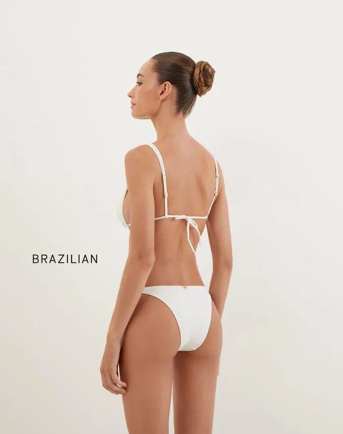 Women ViX Paula Hermanny Tops Firenze Callie Parallel Tri Top 8211 White