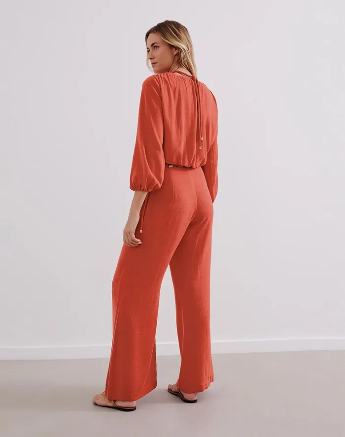 Women ViX Paula Hermanny Tops Ino Long Sleeve Blouse 8211 Brick