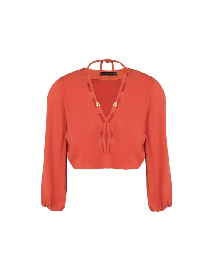 Women ViX Paula Hermanny Tops Ino Long Sleeve Blouse 8211 Brick