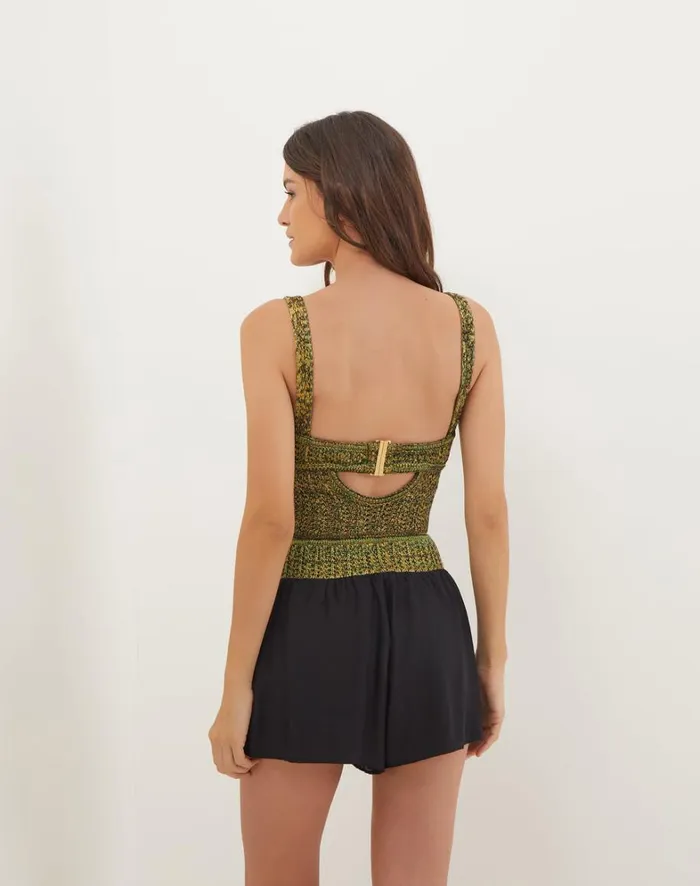Women ViX Paula Hermanny Tops Knit Aria Top 8211 Green