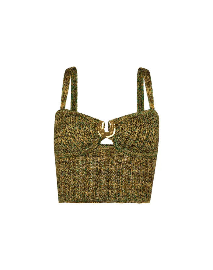 Women ViX Paula Hermanny Tops Knit Aria Top 8211 Green