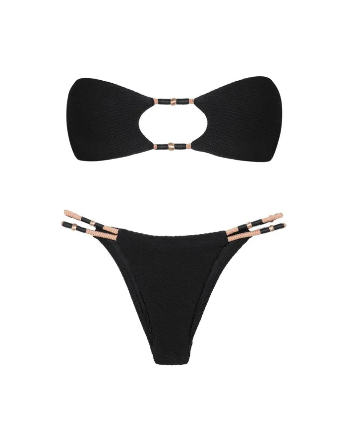 Women ViX Paula Hermanny Tops Layla Bandeau Top 8211 Black
