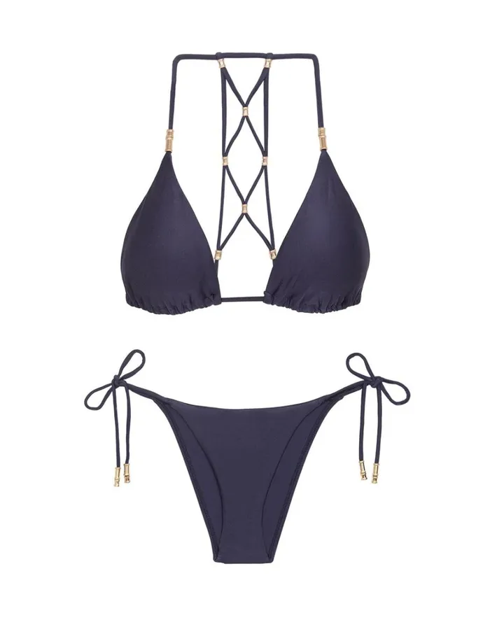 Women ViX Paula Hermanny Tops Lucy Triangle Top 8211 Indigo
