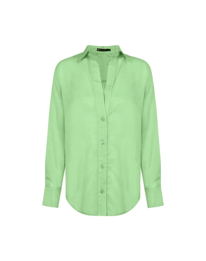 Women ViX Paula Hermanny Tops Lyra Long Sleeve Blouse 8211 Seaside
