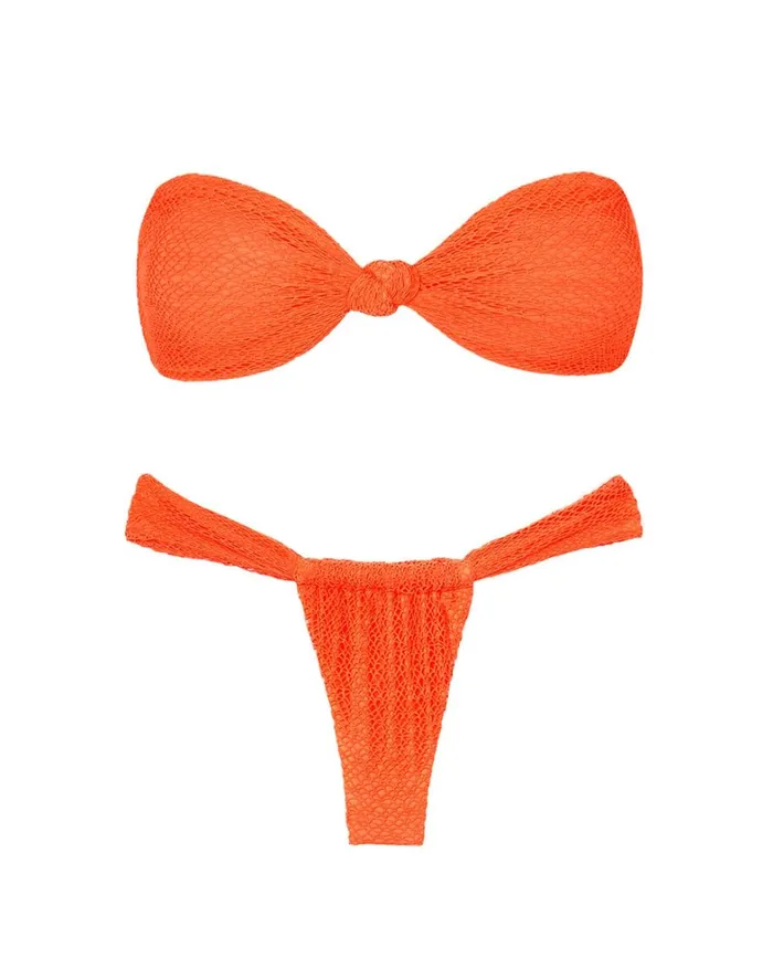 Women ViX Paula Hermanny Tops Mesh Jessie Bandeau Top 8211 Cardamom