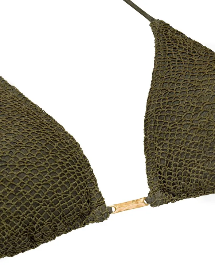 Women ViX Paula Hermanny Tops Mesh Serena Tri Top 8211 Evergreen
