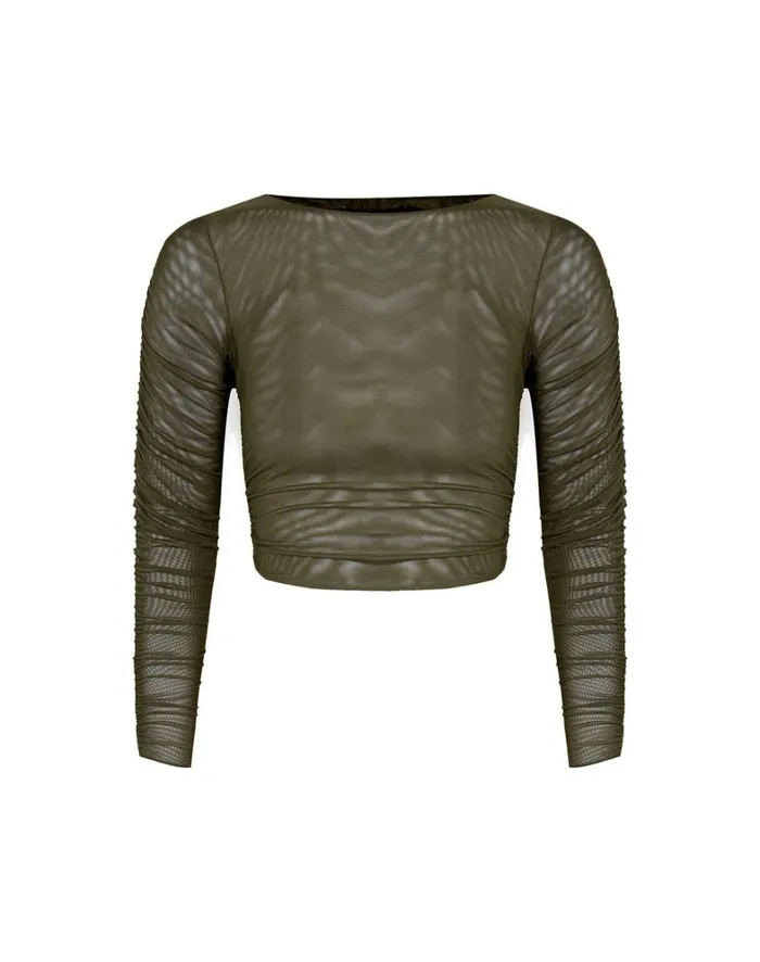Women ViX Paula Hermanny Tops Mira Long Sleeve Top 8211 Evergreen