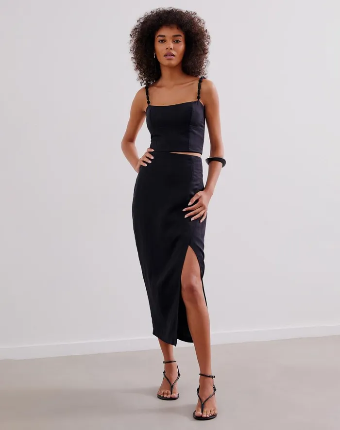 Women ViX Paula Hermanny Tops Sakura Top 8211 Black