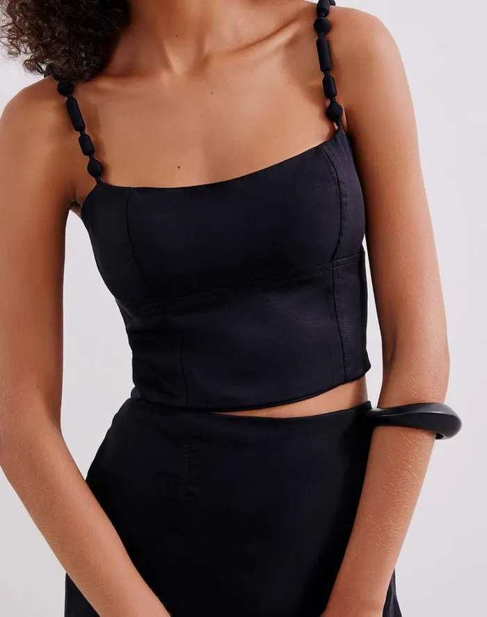 Women ViX Paula Hermanny Tops Sakura Top 8211 Black