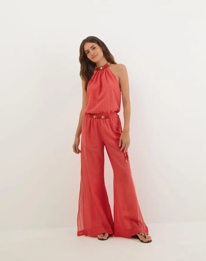 Women ViX Paula Hermanny Tops Sally Blouse 8211 Raspberry