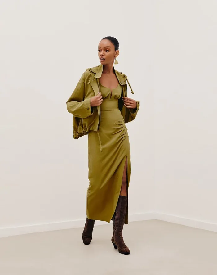 Women ViX Paula Hermanny Tops Yoko Jacket 8211 Avocado