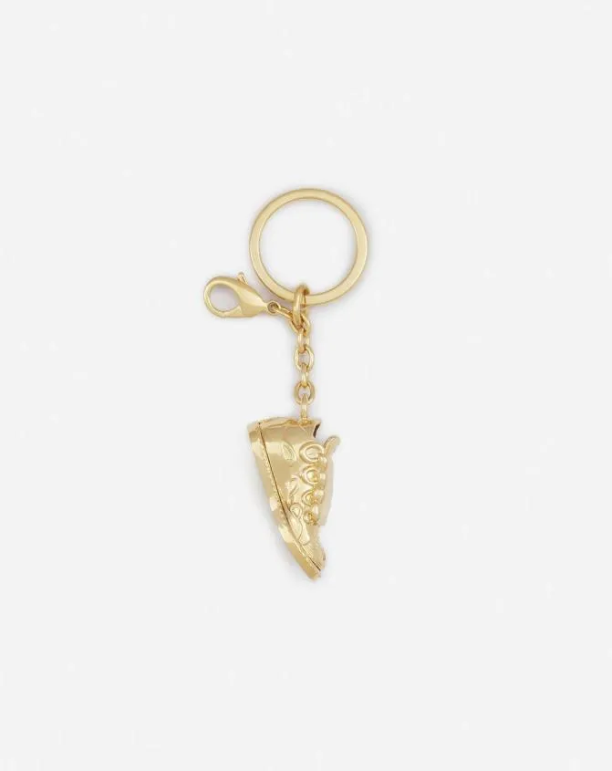 Women Wallets and Small Leather Goods Lanvin Curb Sneakers Brass Key Ring Gold
