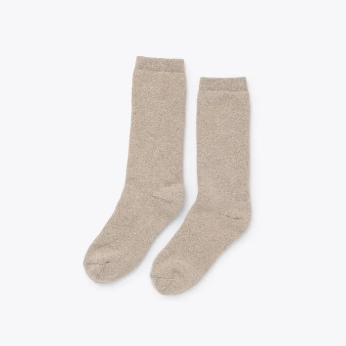 Women Wool Cushion Crew Hiker Sock Khaki Nisolo Socks