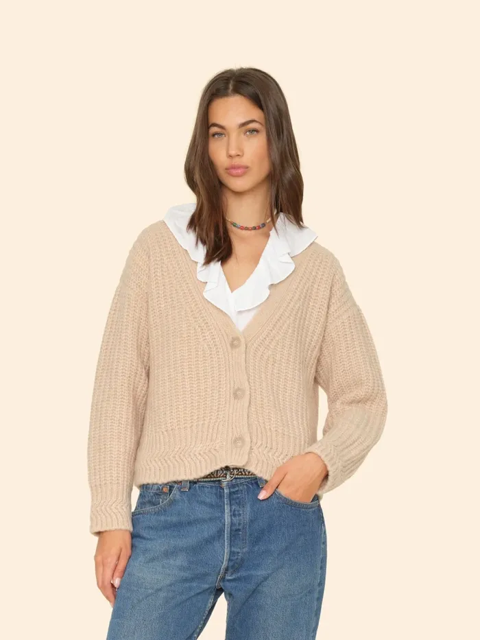 Women XRENA Cream Ice Milli Cardigan Sweaters and Jackets