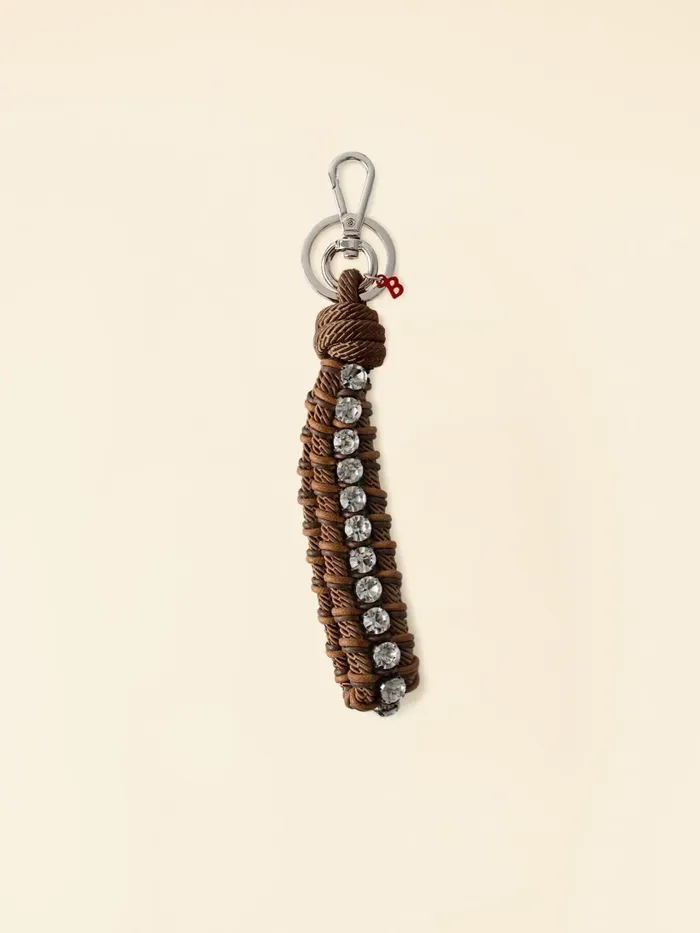 Women XRENA MY BOB Brown Rhinestone Key Ring Accessories