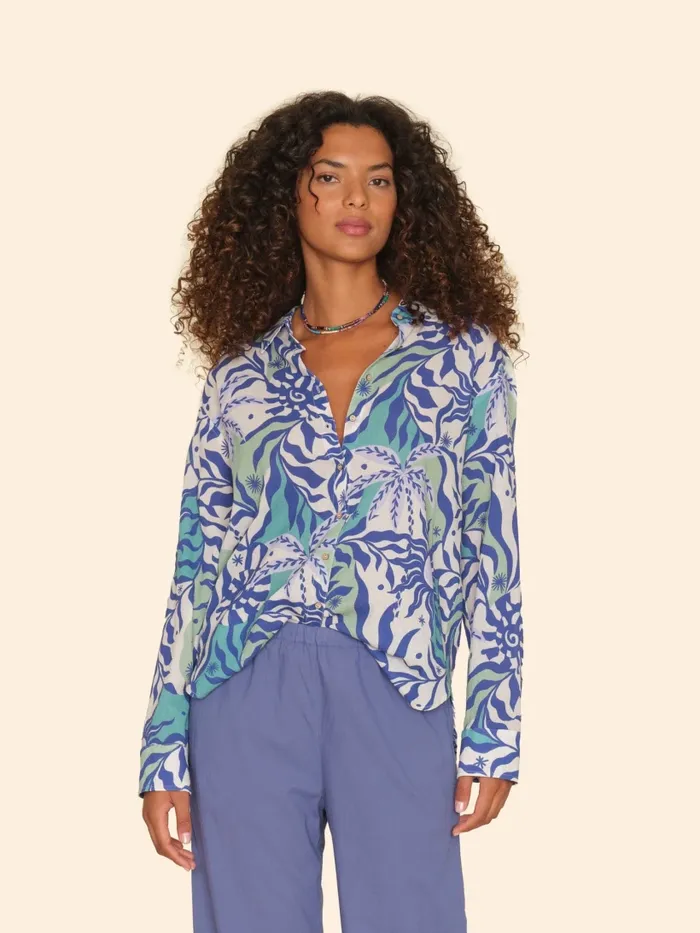 Women XRENA Stellar Blue Beau Shirt Shirts