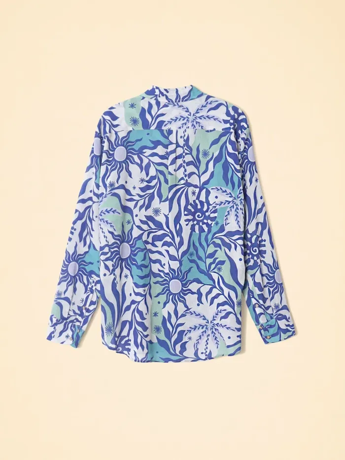 Women XRENA Stellar Blue Beau Shirt Shirts Women XRENA Stellar Blue Beau Shirt Shirts