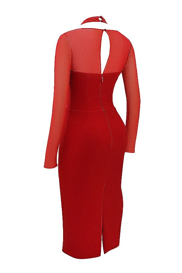 Women Yasmin Scarlet Plunge Midi Dress House Of CB Dresses Women Yasmin Scarlet Plunge Midi Dress House Of CB Dresses