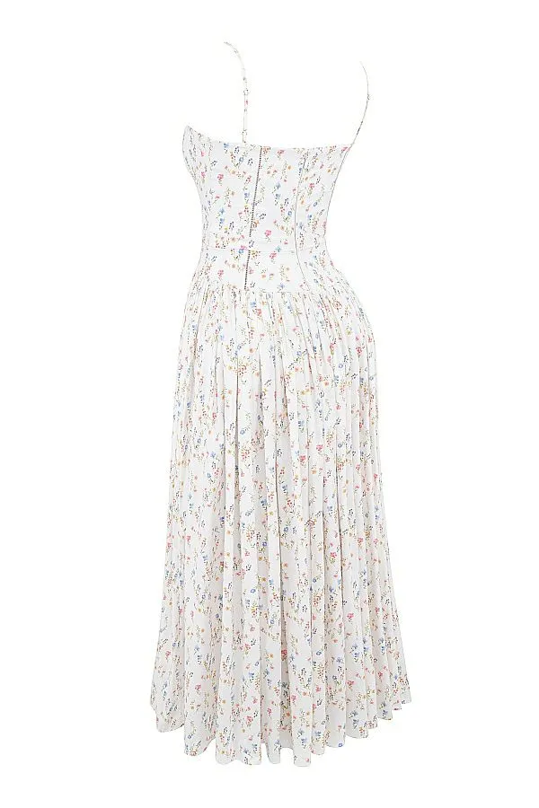Women Ysabella White Posy Print Cotton Maxi Sundress House Of CB Dresses