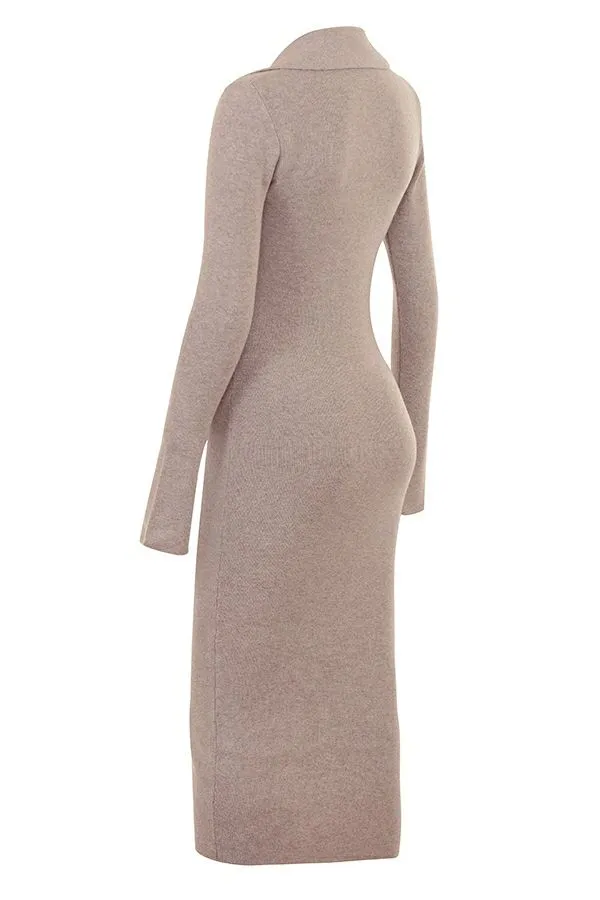 Women Yvette Beige Cashmere Knit Midi Dress House Of CB Dresses Women Yvette Beige Cashmere Knit Midi Dress House Of CB Dresses