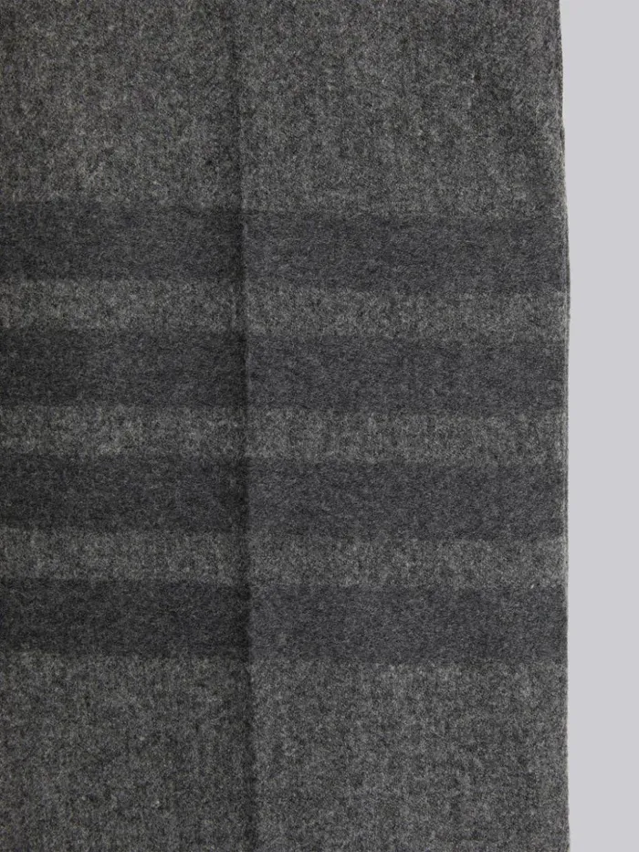 Wool Flannel Tonal Engineered 4bar Classic Trouser Medium Grey BoysGirls Thom Browne Trousers And Shorts