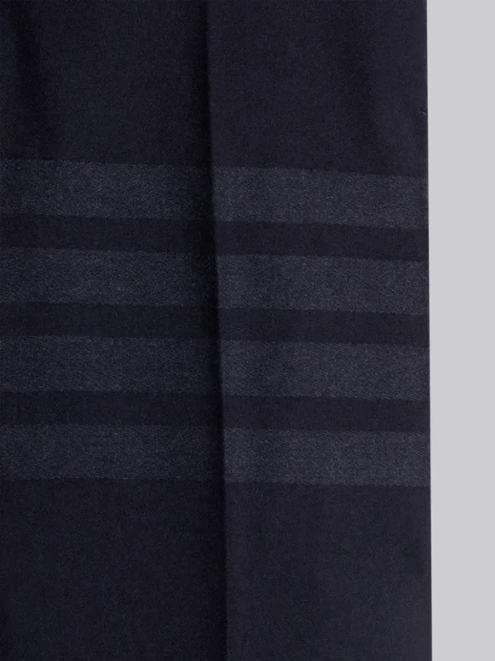 Wool Flannel Tonal Engineered 4bar Classic Trouser Navy BoysGirls Thom Browne Trousers And Shorts