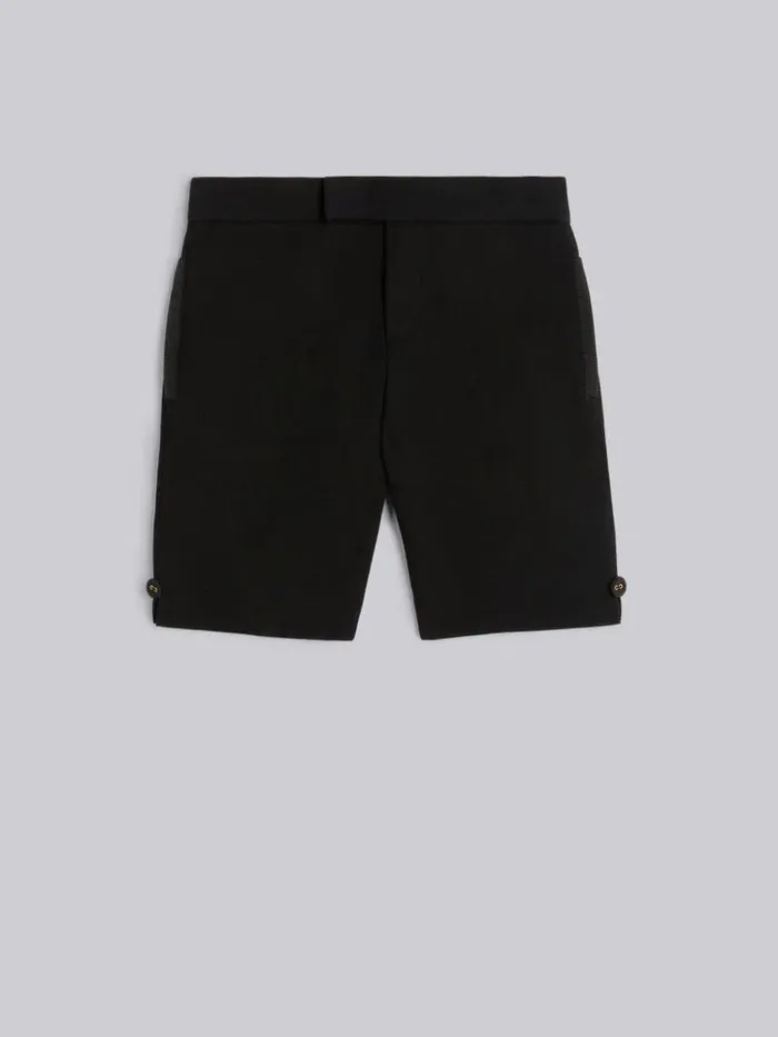 Wool Pique Suiting Tuxedo Bermuda Shorts Black BoysGirls Thom Browne Trousers And Shorts Wool Pique Suiting Tuxedo Bermuda Shorts Black BoysGirls Thom Browne Trousers And Shorts