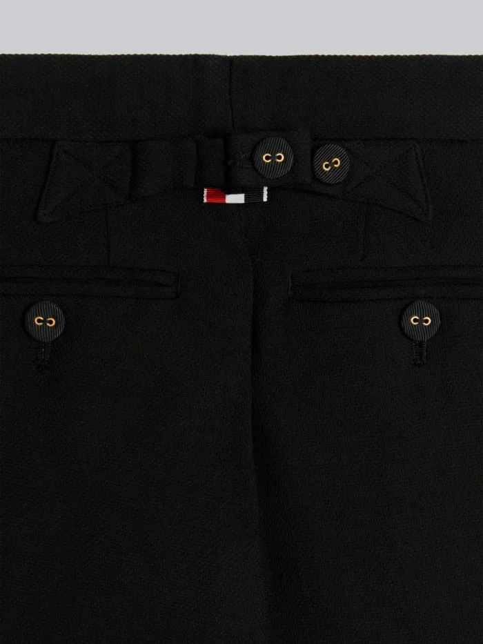 Wool Pique Suiting Tuxedo Bermuda Shorts Black BoysGirls Thom Browne Trousers And Shorts