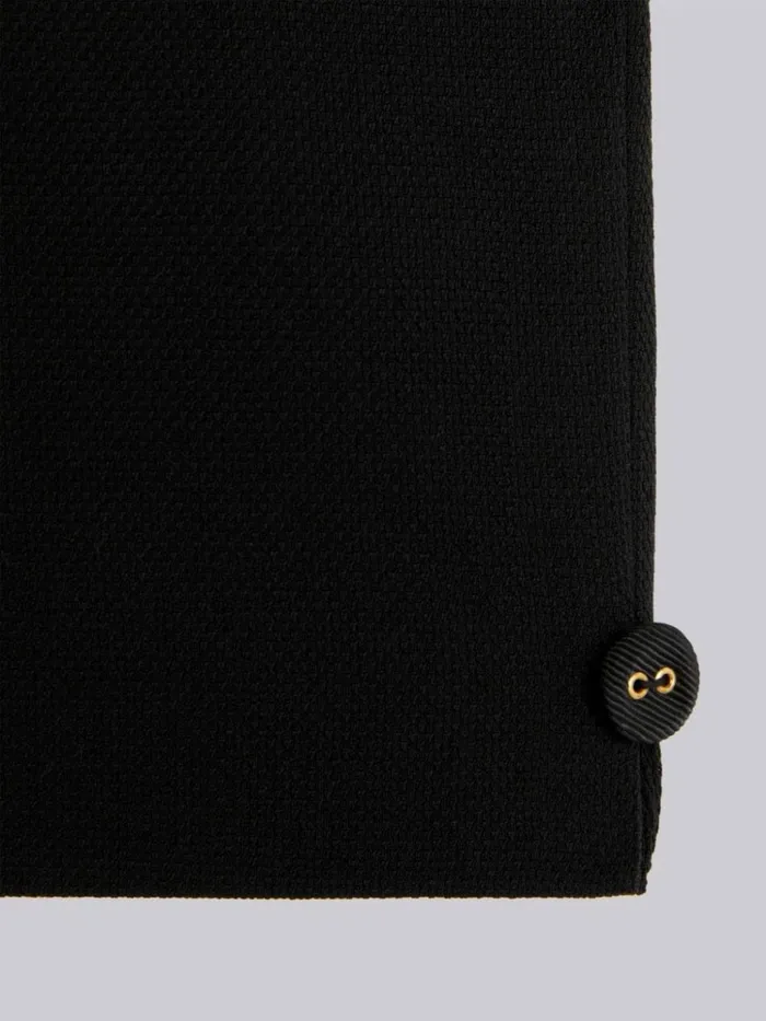 Wool Pique Suiting Tuxedo Bermuda Shorts Black BoysGirls Thom Browne Trousers And Shorts